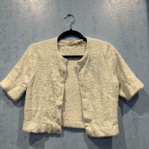 Levi's Cream Short-Sleeve Cardigan